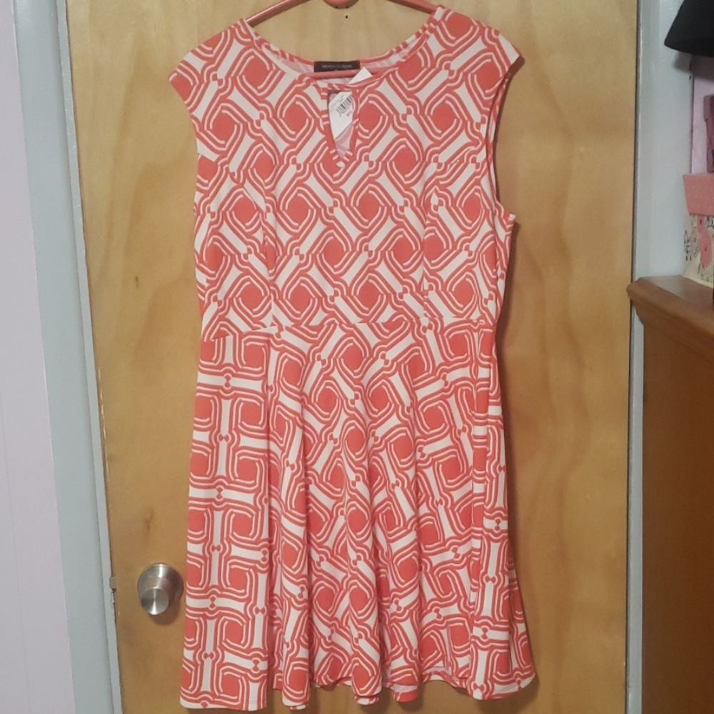 Coral Keyhole Dress